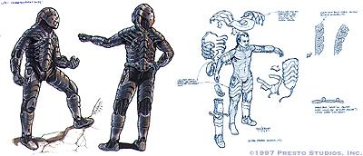 J3 BioSuit Sketches
